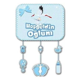 Hoşgeldin Oğlum Kapı Süsü Karton