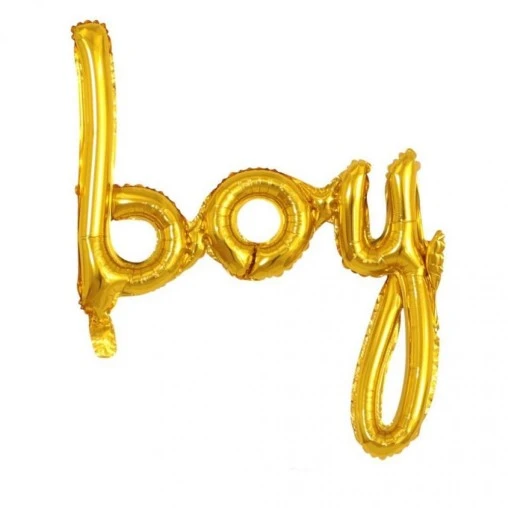 Boy Yazılı Altın Folyo Balon