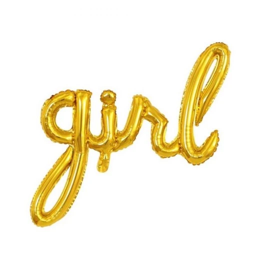 Girl Yazılı Altın Folyo Balon