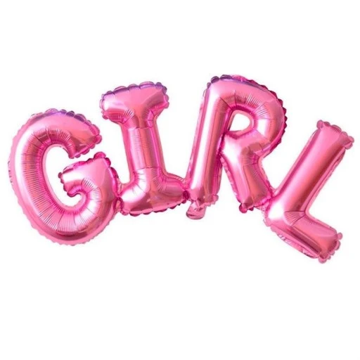 Girl Yazılı Pembe Folyo Balon