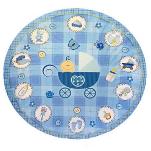 Bebek Figürlü Baby Shower Mavi 8 Adet Tabak 23 cm