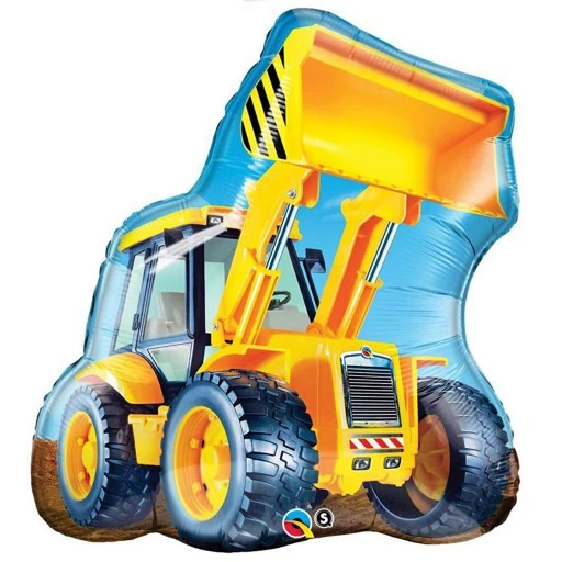 Inşaat Buldozer Kepçe Folyo Balon Parti Balonları 