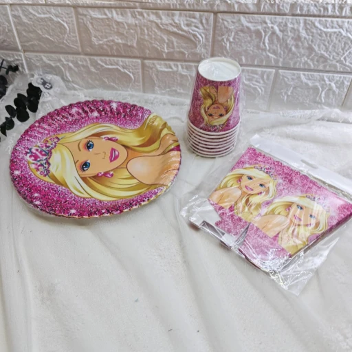 Barbie Temalı Doğum Günü Süsleri Barbie Temalı Doğum Günü Parti Seti 8 Kişilik