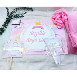 Unicorn Doğum Günü Parti Seti Magnet, Pvc Kaplı Afiş