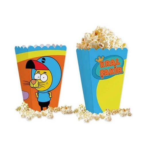 Pop Corn Mısır Kutusu Kral Şakir Action Temalı 10'lu