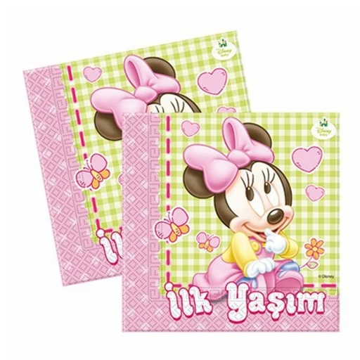 Minnie İlk Yaşım Kağıt Peçete 33x33cm 16'lı