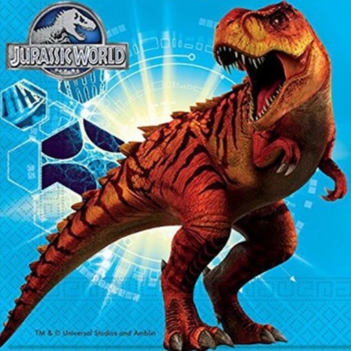 Dinazor Peçete Dinozor Parti Temasi Jurassic World 33x33cm 20'li