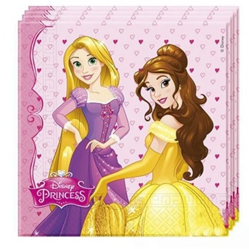 Prensesler Temalı Kağıt Peçete 33x33cm 20'li