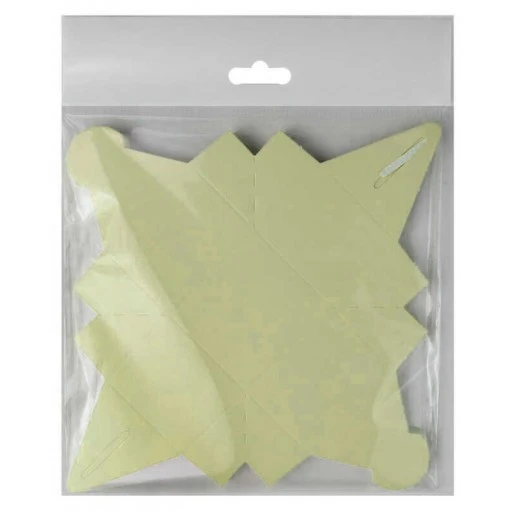 Lokumluk Karton Kutu Makaron Vanilya Sarı 25'li