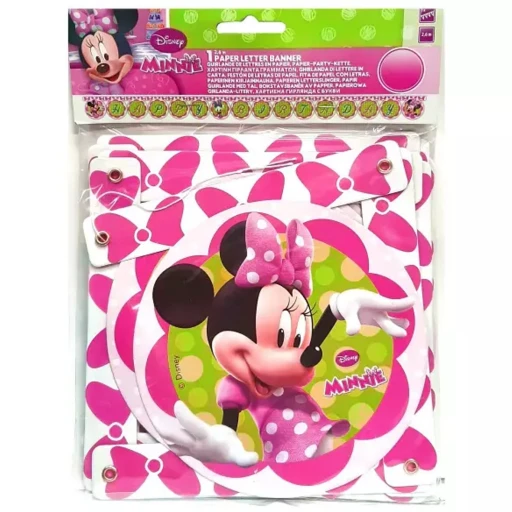Minnie Happy Birtday Banner Flama Bayrak Set