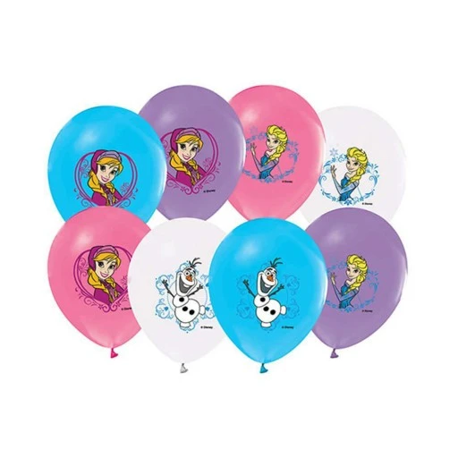 16 Kişilik Frozen Elsa Karlar Ülkesi Doğum Günü Setleri, Parti Malzemeleri Fotoğraflı Afiş