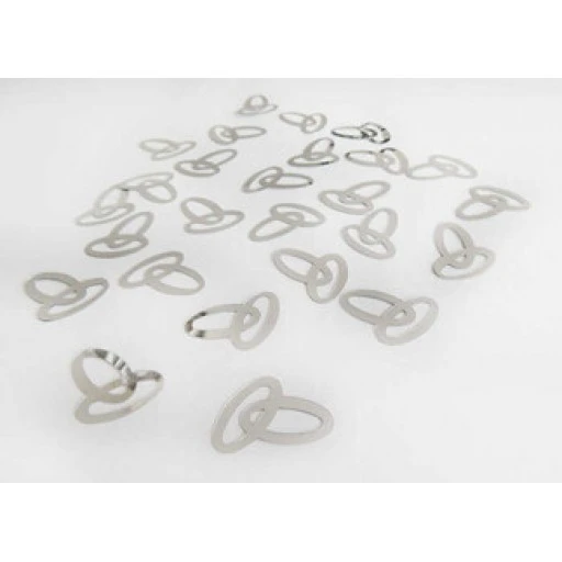 Alyans Çiftli Metalize Süsleme Gümüş 50'li Gr