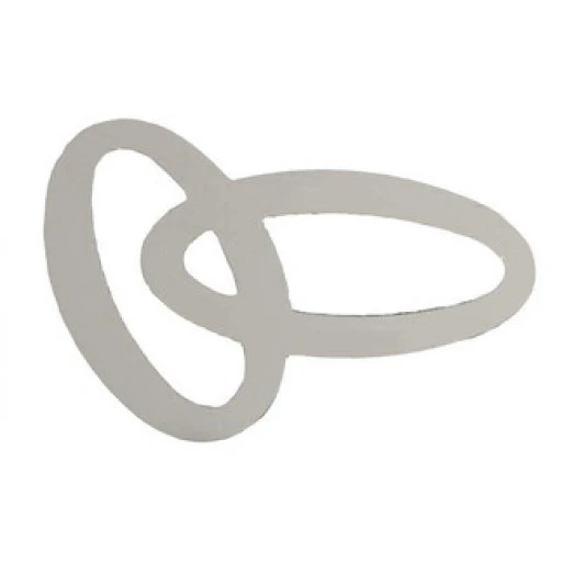 Alyans Çiftli Metalize Süsleme Gümüş 50'li Gr