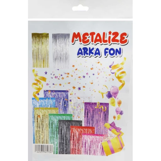 Fon Süsü Metalize Makaron Mavi 2'li Li