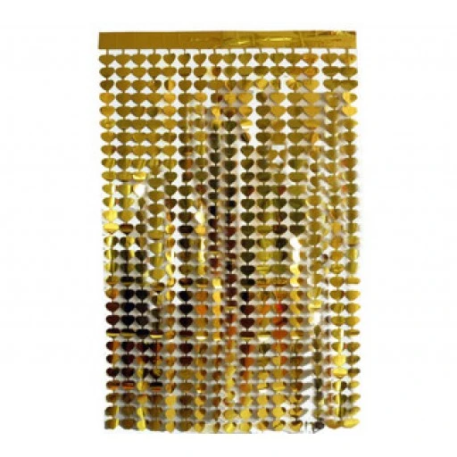 Kapı Banner Ve Fon Süs Mtlz Kalpli Altın 1x2mt