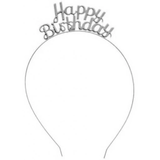 Taç Happy Bırthday Metal Gümüş