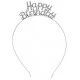 Taç Happy Bırthday Metal Gümüş