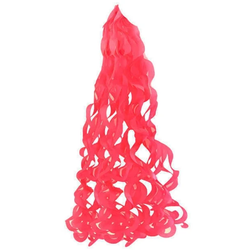 Pelur Kağıttan Süs Sarkık Fon Süsü Kırmızı Balon Süsü 1 Metre