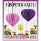 Süs Ponpon Kalpli Mor 2'li