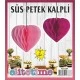 Süs Ponpon Kalpli Pembe 2'li