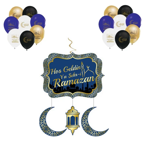 Ramazan Süsleri Set 20 Adet Ramazan Balon Ve Hoşgeldin Şehri Ramazan Set