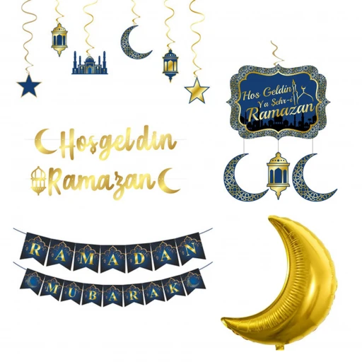 5 Set Ramazan Süsleri 10'lu Tavan Süs,6'lı 11 Ayın Sultanı Tavan Süsü