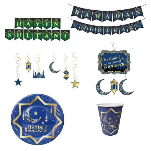 Ramazan Süsleri Set Hayırlı Ramazan 16 Kişilik Sofra Ve Süsleme Seti Lüks