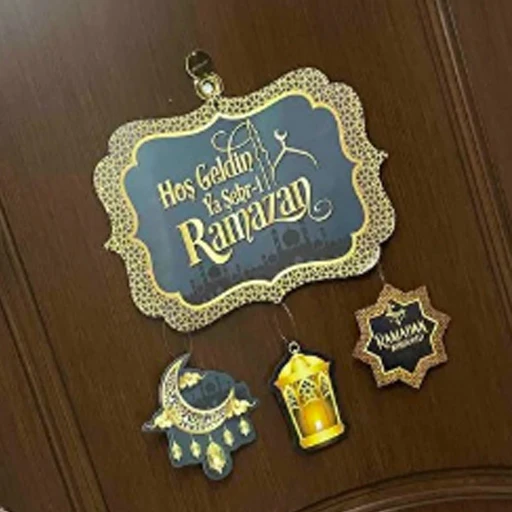 Hoşgeldin Ya Şehri Ramazan 4 Lü Sarkıt Süs Ramazan Süsleme Ev Dekorason
