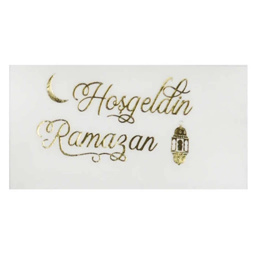 Peçete Hoşgeldin Ramazan Varaklı Altın 16'lı