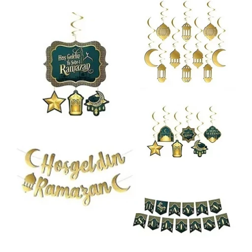 Ramazan Ayı Evlere Huzur Bereket Süsleme Seti Bütün Evi Süsler Ramazan Süsleri