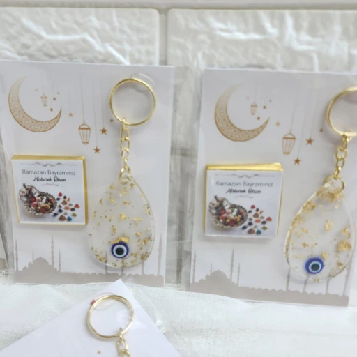 Kurban Bayramı Çikolata Ve Epoksi Anahtarlık Hediyelik İyi Bayramlar Kurban Bayramı Hediyelik