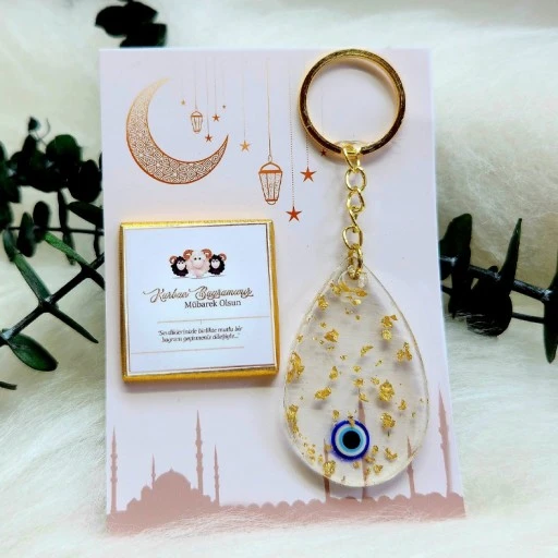 Kurban Bayramı Çikolata Ve Epoksi Anahtarlık Hediyelik İyi Bayramlar Kurban Bayramı Hediyelik
