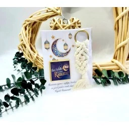 Ramazan Hediyesi Çikolata Ve Makrome Anahtarlık Hoşgeldin Ramazan Set Ramazan Süsleri
