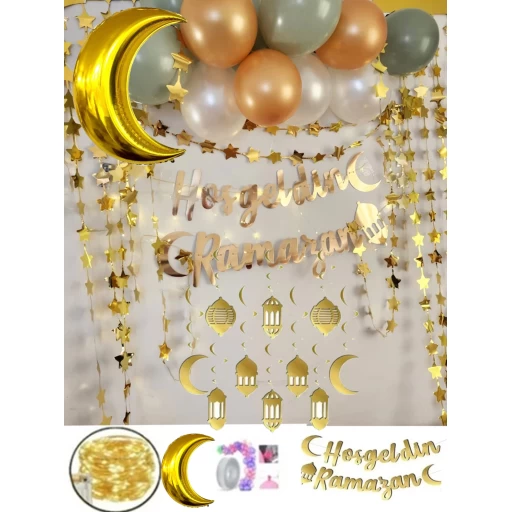 Ramazan Süsleri Led Işıklı Ramazan Süsü Hoşgeldin Ramazan Ev Süsleri Hilal Başonlu