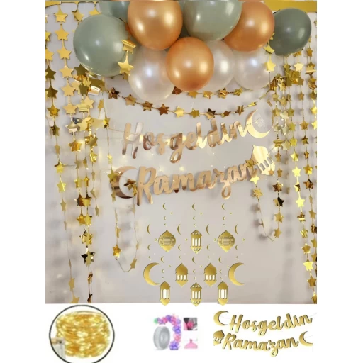 Ramazan Süsleri Led Işıklı Ramazan Süsü Hoşgeldin Ramazan Ev Süsleri 10 Lu Sarkıtlı