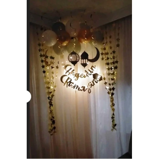 Ramazan Süsleri Led Işıklı Ramazan Süsü Hoşgeldin Ramazan Ev Süsleri 10 Lu Sarkıtlı