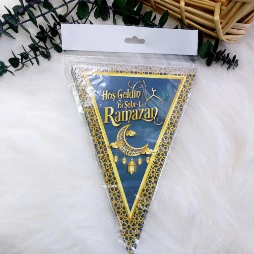 Ya Şehri Ramazan Flama Bayrak Set Ramazan Süsleme Ev Dekorason