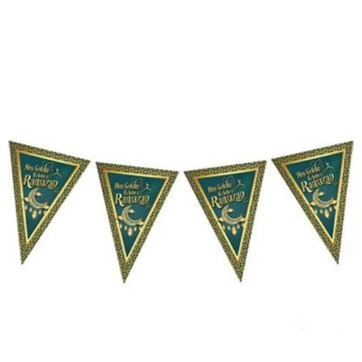 Ya Şehri Ramazan Flama Bayrak Set Ramazan Süsleme Ev Dekorason