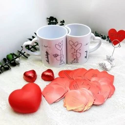 14 Şubat Sevgililer günü  hediyelik  2li kalp kupa Set