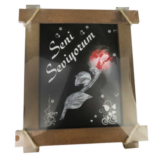 Hediyelik Pano Güllü Seni Seviyorum 30 cm