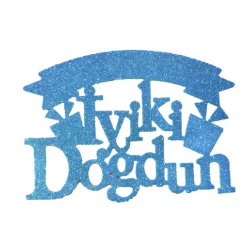 Evadan İyiki Doğdun Simli 26x19 cm Mavi