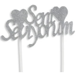 Pasta Süsü Evadan Simli Seni Seviyorum Gümüş P1