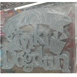 Simli Eva Çok Amaçlı Süs İyi Ki Doğdun 27x19cm Gümüş