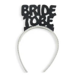 Taç Evadan Simli Taşlı Brıde To Be Siyah P1