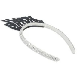 Taç Evadan Simli Taşlı Happy Bırthday Sıyah P1