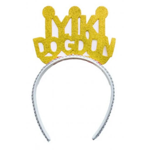 Taç Evadan Simli Taşlı İyiki Doğdun Altın P1