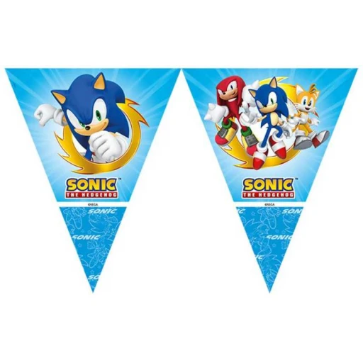 Sonıc Flama Üçgen Bayrak