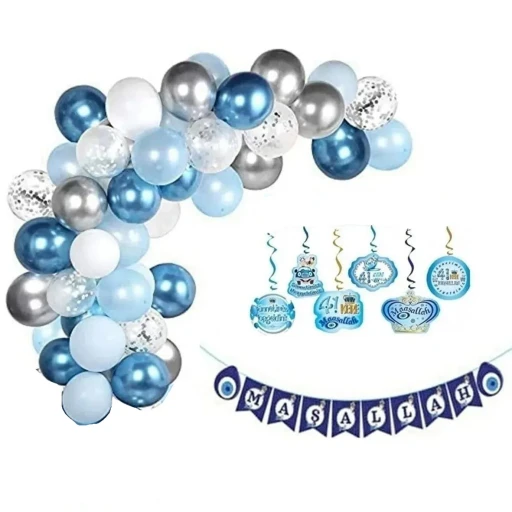 Sünnet Süsleme Balon Zinciri Seti Sünnet Süsleme Seti Standlı Set