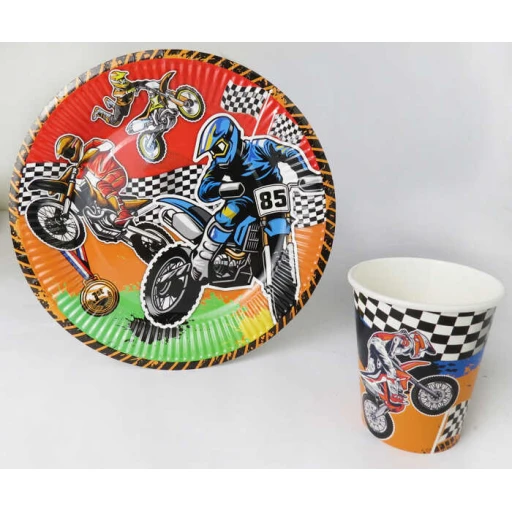 Tabak Karton Motocross 23 cm 8'lı