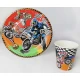 Tabak Karton Motocross 23 cm 8'lı
